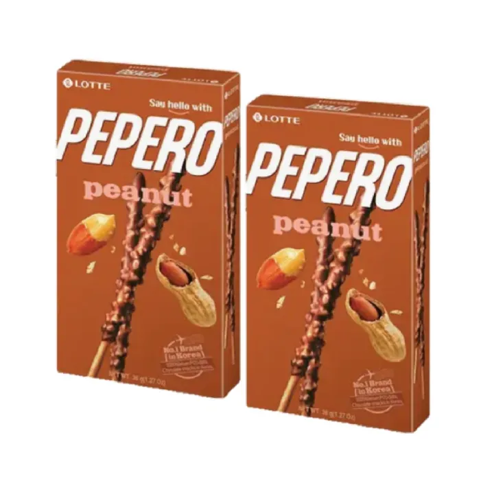 Pepero Peanut Chocolate Covered Biscuits G Pack Of Lazada Ph