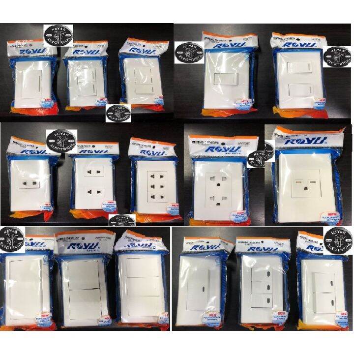 ROYU SWITCH OUTLET 1 GANG 2 GANG 3 GANG DUPLEX AIRCON OUTLET WIDE