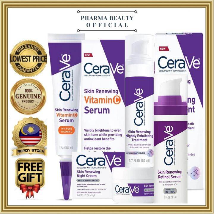 Cerave Skin Renewing Anti Aging Skincare Range Lazada Ph