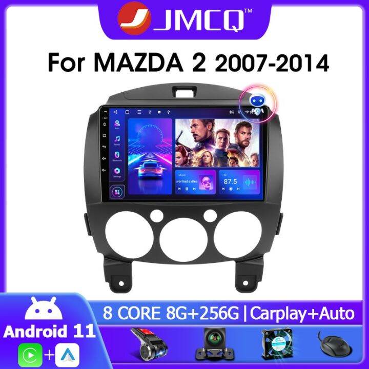 JMCQ 2 Din Android 11 Car Radio Multimedia Video Player For MAZDA 2