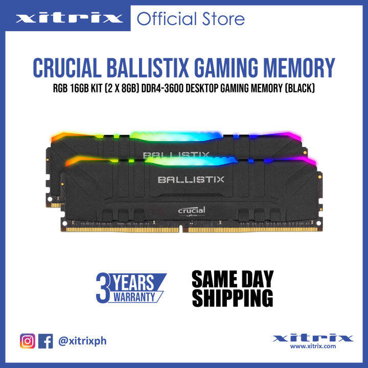 Crucial Ballistix Rgb Gb Kit X Gb Ddr Desktop Gaming