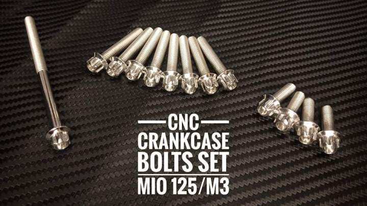 NEW CNC CRANKCASE BOLT SET FOR YAMAHA MIO I 125 M3 THAILAND ORIGINAL