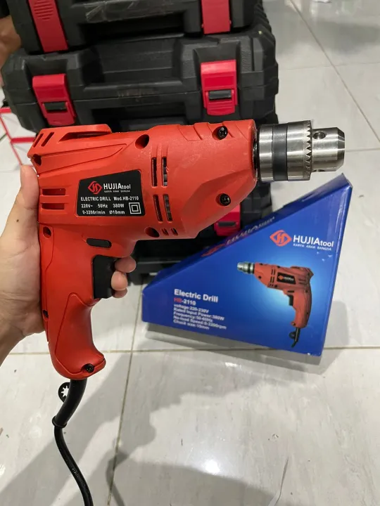 Mesin Bor Listrik Mm Tangan Hujia Tools Elektrik Drill Lazada Indonesia