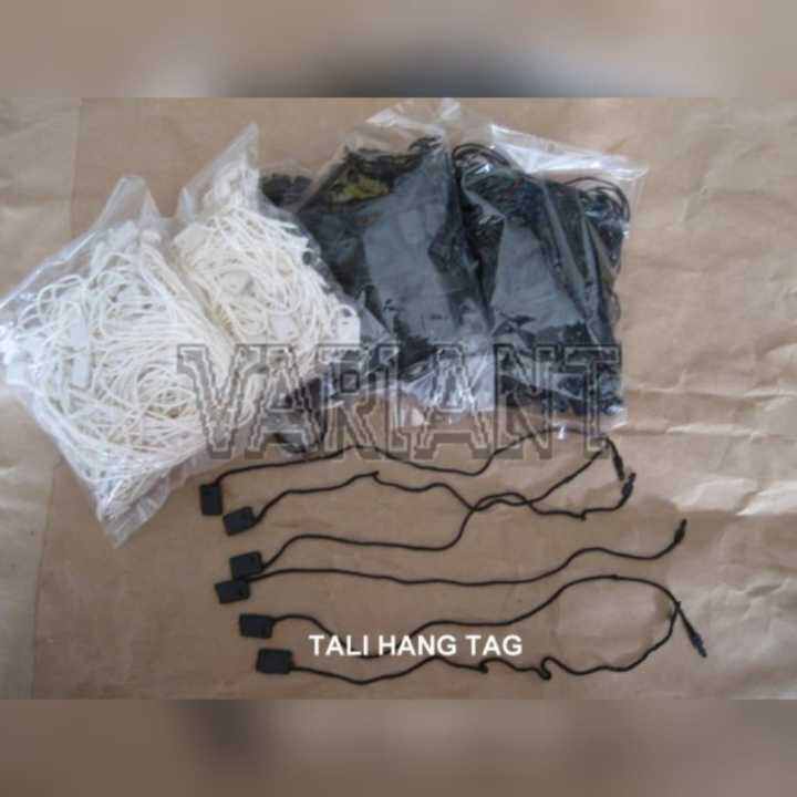 Tali Hang Tag String Rope Pin Gantungan Merek Label Hitam Putih