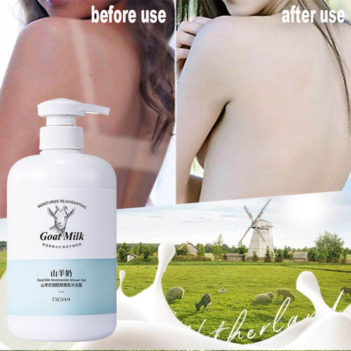 Susu Kambing Whitening Body Wash Goat Milk Shower Gel Emollient