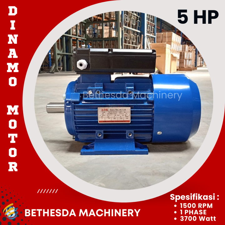 Elektromotor 5 HP 3 7 Kw Dinamo 4 Pole 220V 1 Phase B3 Lazada Indonesia