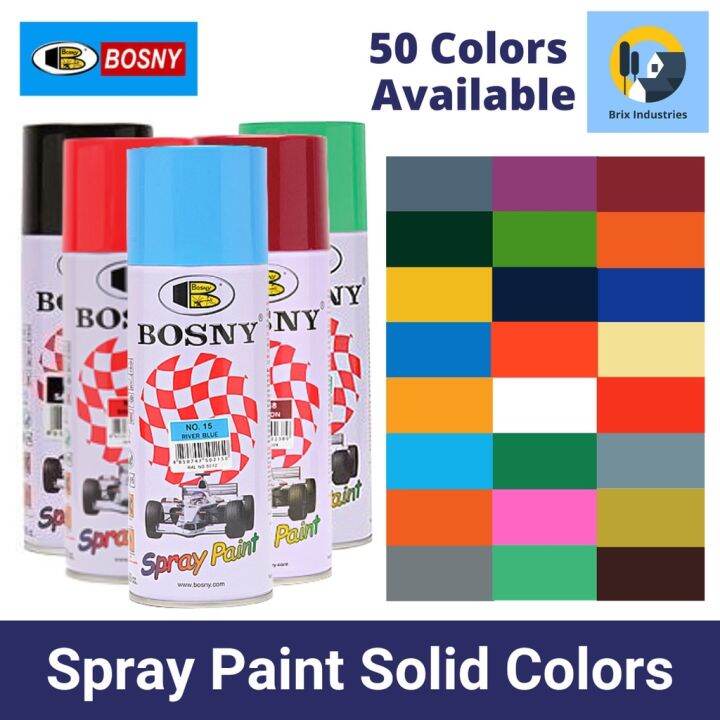 Bosny Spray Paint Solid Colors Acrylic Spray Paint Multiple Variations