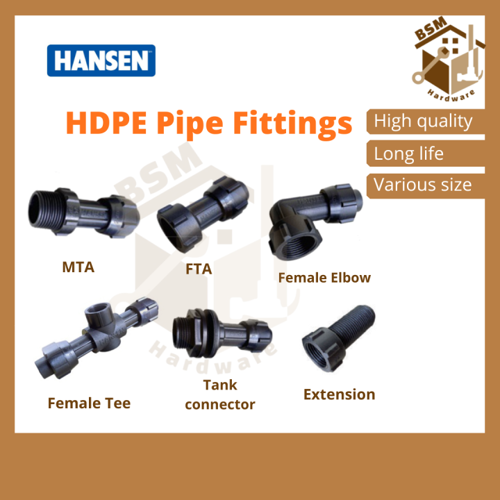 Hansen Fittings Connector System Poly Pipe Fittings Hdpe Water Pipes