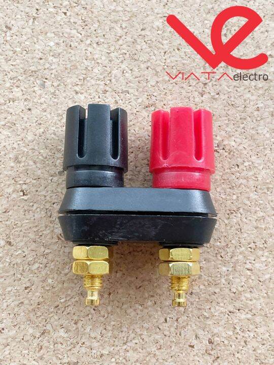 Buah Binding Post Double Gold Plated Socket Banana Terminal Port