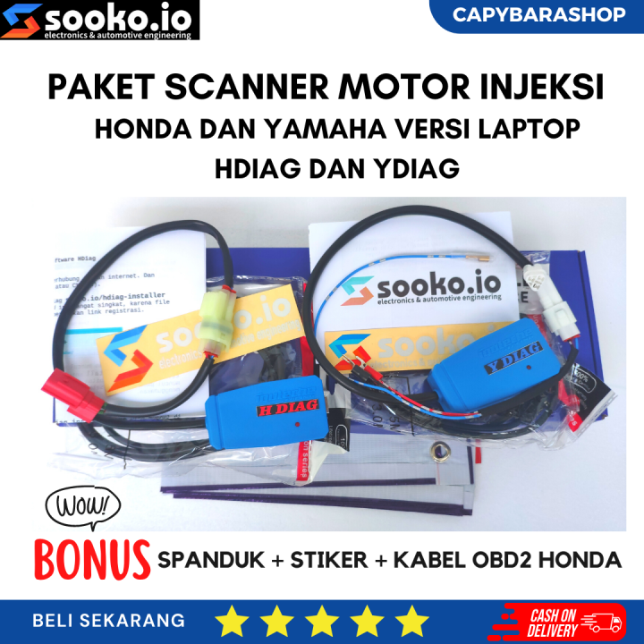 Scanner Motor Yamaha Honda Ydiag Hdiag Iquteche Sooko Versi Laptop