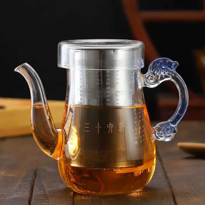 Heat Resistant Glass Tea Pot Stainless Steel Filter Black Tea Tea Maker