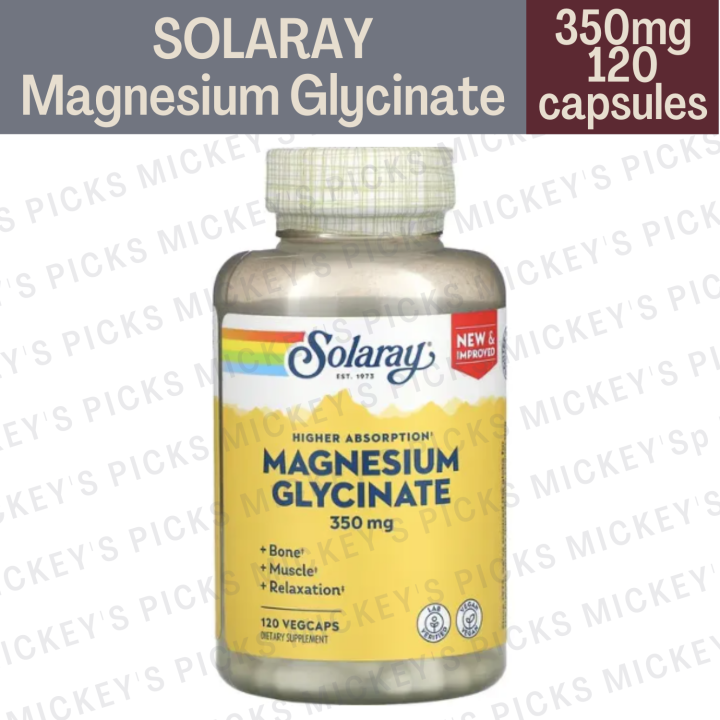 Solaray High Absorption Magnesium Glycinate Mg Vegcaps