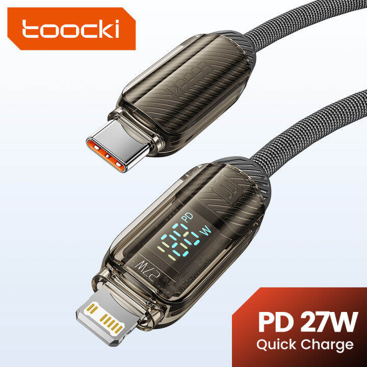 Toocki PD 27w Type C To Ip Interface Fast Charging Digital Display Data