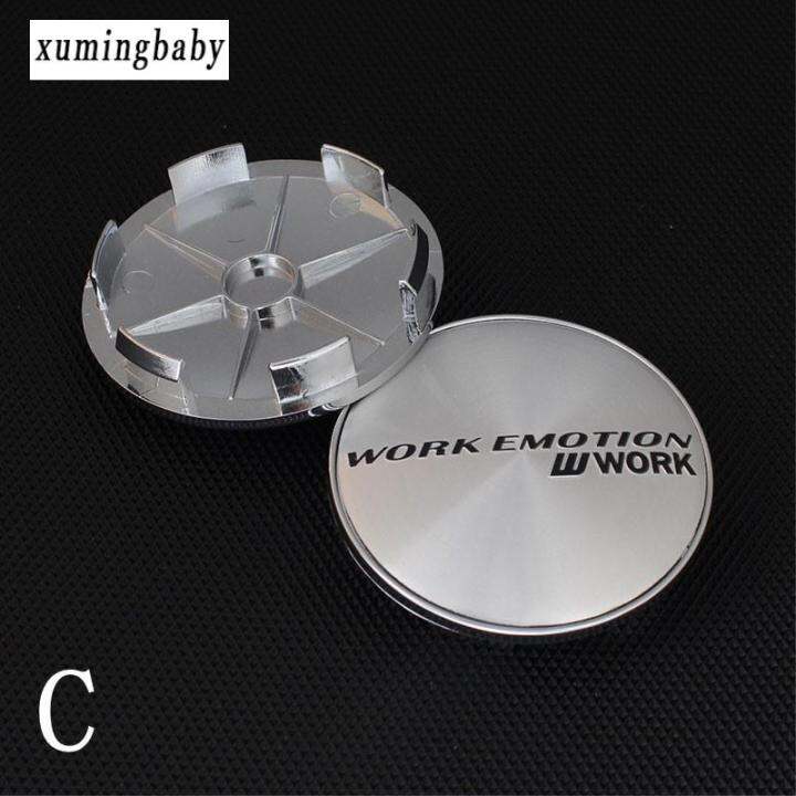 Xuming 4pcs Work Volk Emblem Badge 68mm 62mm Car Wheel Centre Cap Hub