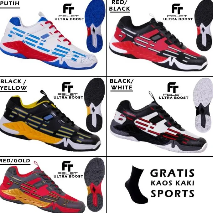 Sepatu Badminton Felet Ultra Boost Original Sepatu Bulu Tangkis Felet