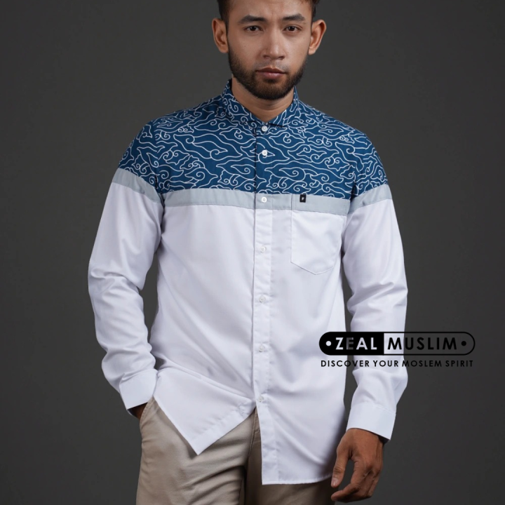 Baju Koko Modern Pria Nizam Lengan Panjang Fadkhera Lazada Indonesia