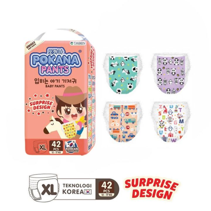 Pokana Baby Pants Mega Pack Size Xl Popok Celana Baby Diapers