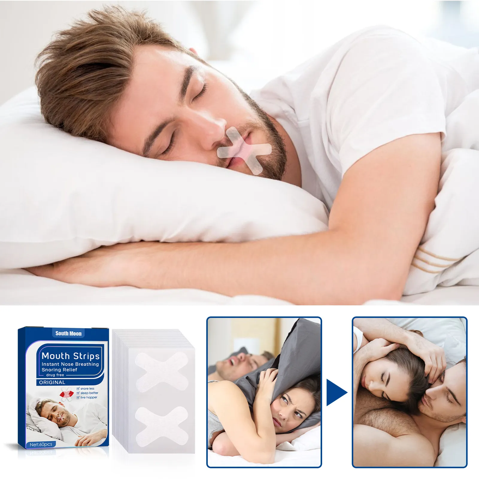 Pcs Sleep Lip Tapes Closing Mouth Patch Improving Strips For Sleeping