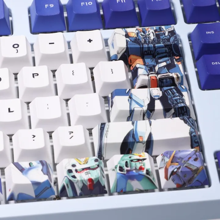 Mechanical Keyboard Pbt Keycap Dye Sublimation Japanese Cartoon Gundam