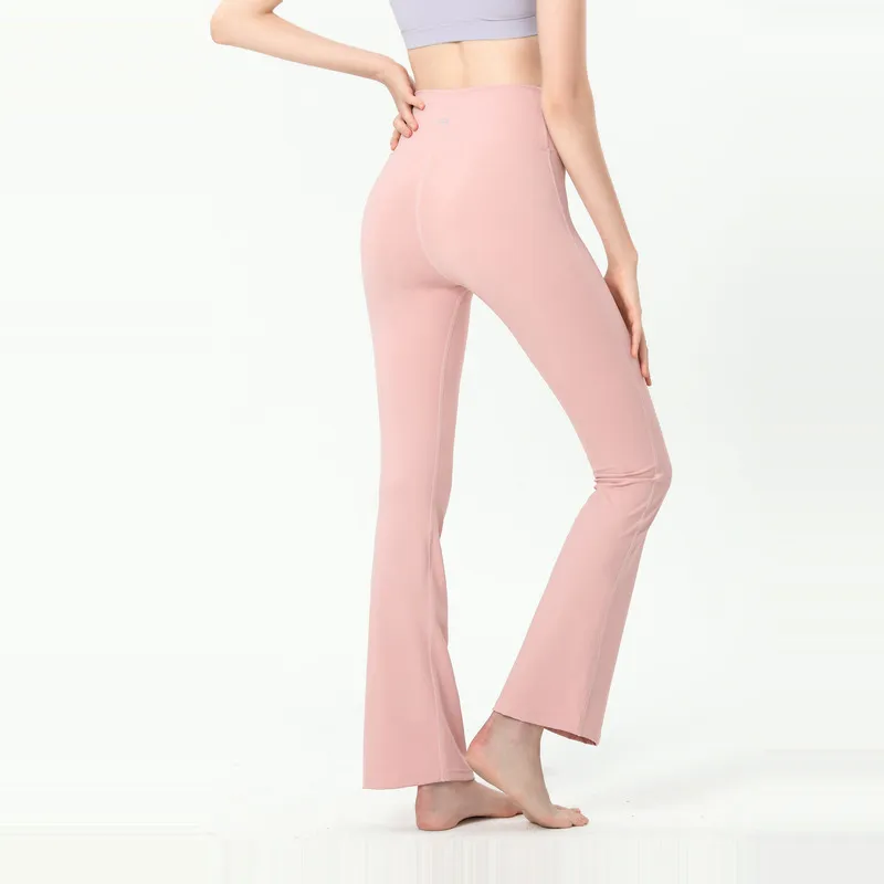 Lululemons New Yoga Pants High Waisted Flared Pants Skinny Nude