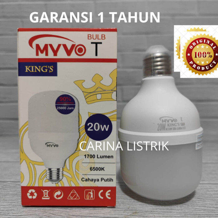 MYVO KINGS LAMPU LED CAPSULE 20W 20 WATT PREMIER REVO VARIO SNI E27