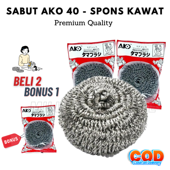 BELI 2 BONUS 1 Spons Kawat Cuci Piring Stainless Steel Panci