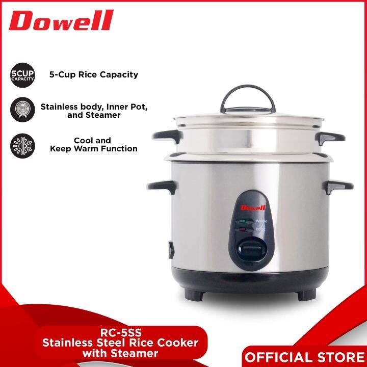 Dowell Rc Ss Cups Stainless Rice Cooker With Steamer Rice Cooker Big