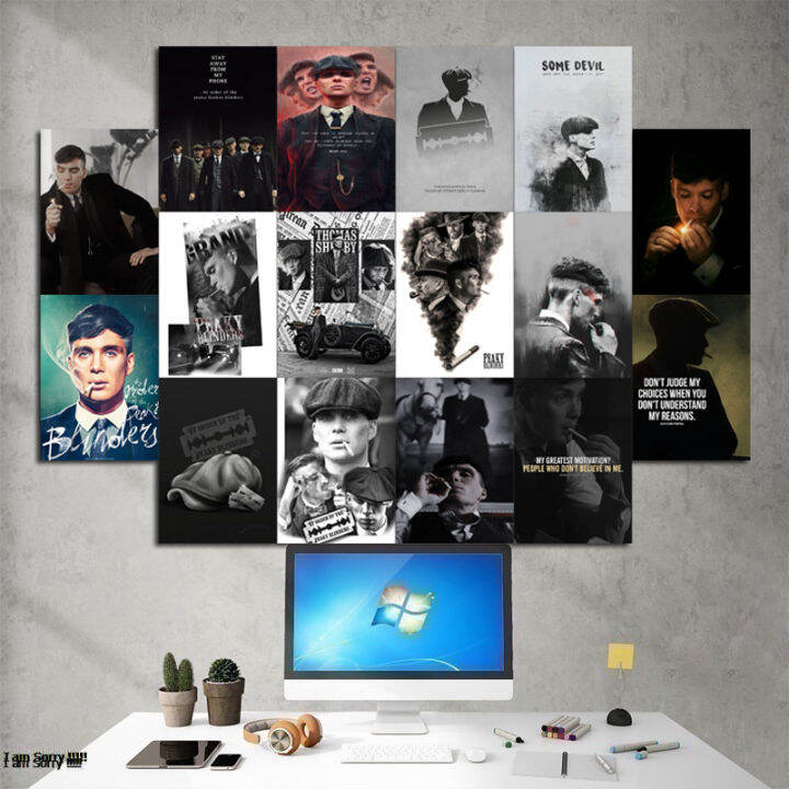 ISI 16 PCS Poster Dinding Aesthetic Ukuran A6 A5 A4 Peaky Blinder