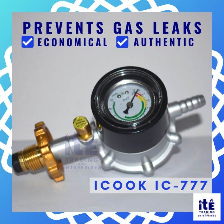 Icook Anti Leak Authentic Lpg Regulator With Gauge And Safety Button