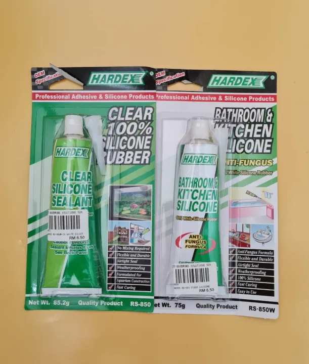 HARDEX Silicone Sealant Kitchen Bathroom RS 850 RS 850 Clear White Anti