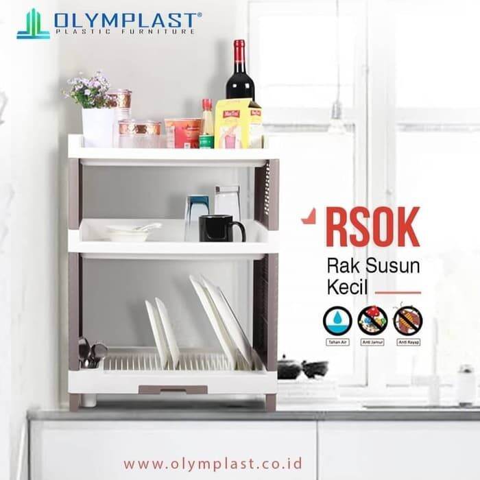 Miraclestar Olymplast Rsok Rak Piring Plastik Susun Penyimpanan