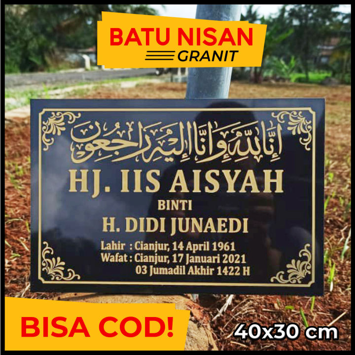 Batu Nisan Granit Murah X Custom Nama Lazada Indonesia