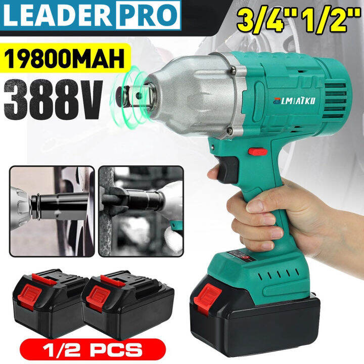 388vf 3 4 Inch 1900NM Brushless Cordless Electric Impact Wrench Power