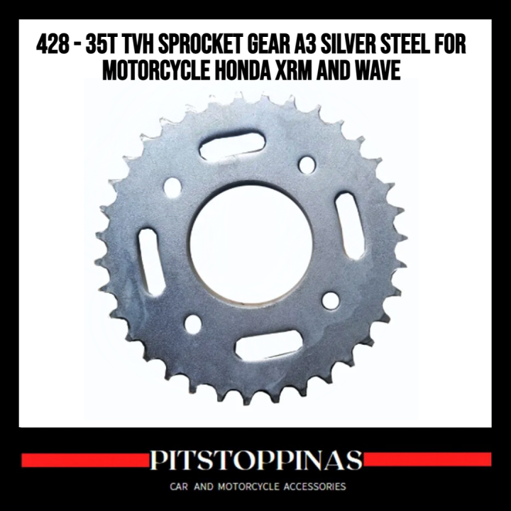 428 35T TVH SPROCKET GEAR A3 SILVER STEEL FOR MOTORCYCLE HONDA XRM