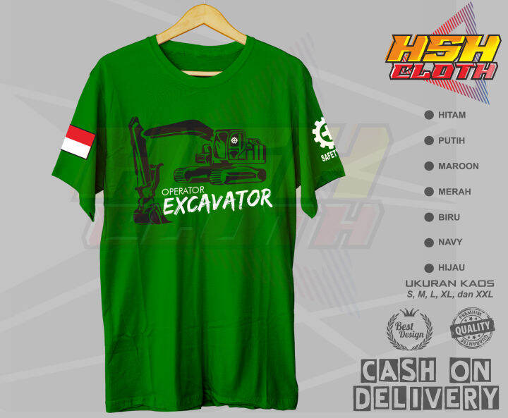 Kaos EXCAVATOR Operator Limited V3 Alat Berat Komatsu Sumitomo Hitachi