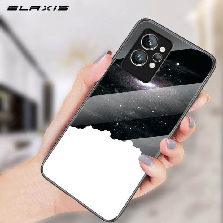 Realme GT 2 Pro Case Starry Colorful Tempered Glass Soft Edge