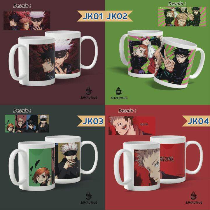 Mug Jujutsu Kaisen Gojo Satoru Sukuna Megumi Nobara Itadori Kado Anime