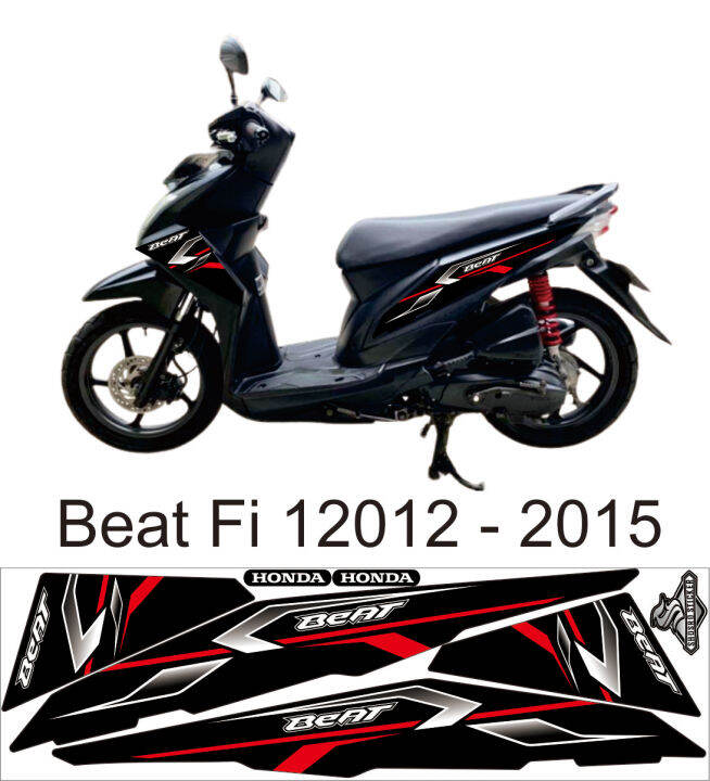 STRIPING SET STIKER VARIASI MOTOR HONDA BEAT FI 2012 2015 MOTIF