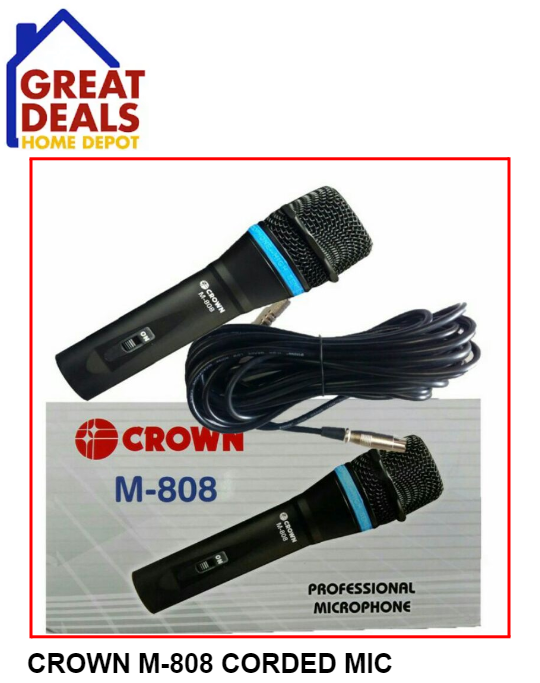 Great Deals Crown M Corded Microphone Lazada Ph