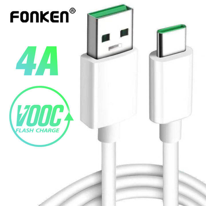 FONKEN USB C Data Cable 4A Type C Fast Charging Cord For OPPO