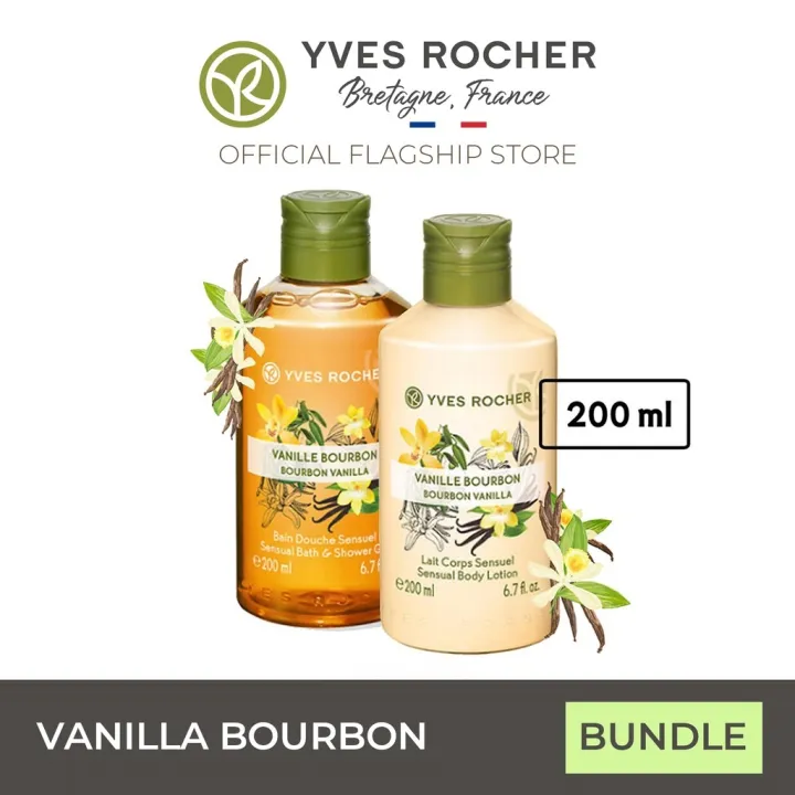 The New Yves Rocher Bourbon Vanilla Shower Gel And Lotion Small