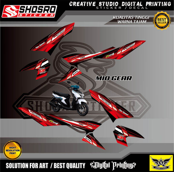 STICKER MIO GEAR NEW VARIASI STRIPING MOTOR GEAR STIKER MOTOR YAMAHA