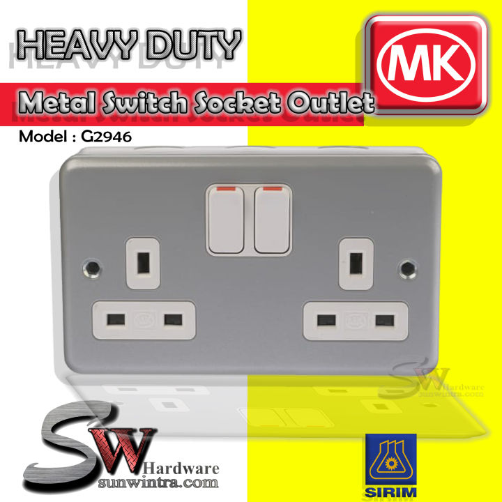 Mk G A Double Switch Socket Outlet Metal Socket Soket Suis Mk