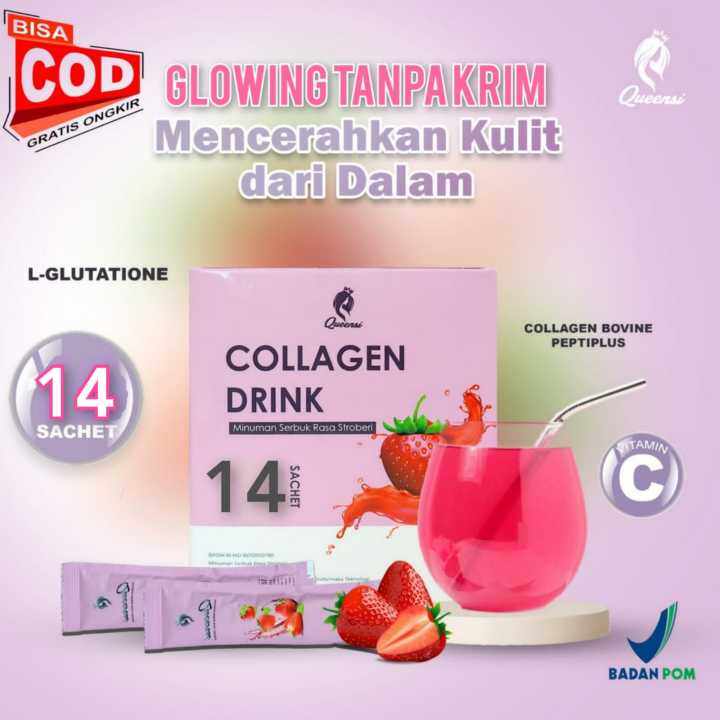 Queensi Collagen Drink With Vitamin C L Glutatione Minuman Kolagen