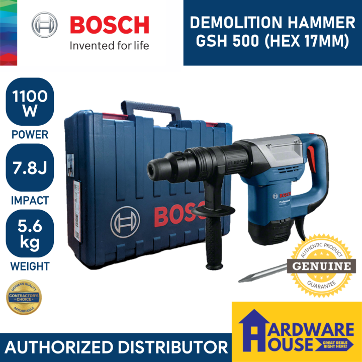 ORIGINAL BOSCH Demolition Hammer GSH 500 Hex Shank Chisel Bit In Hard