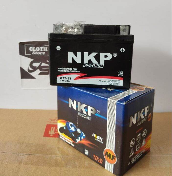 Accu NKP PLATINUM Aki Motor Honda Beat Vario 110 Supra X 125 Scoopy