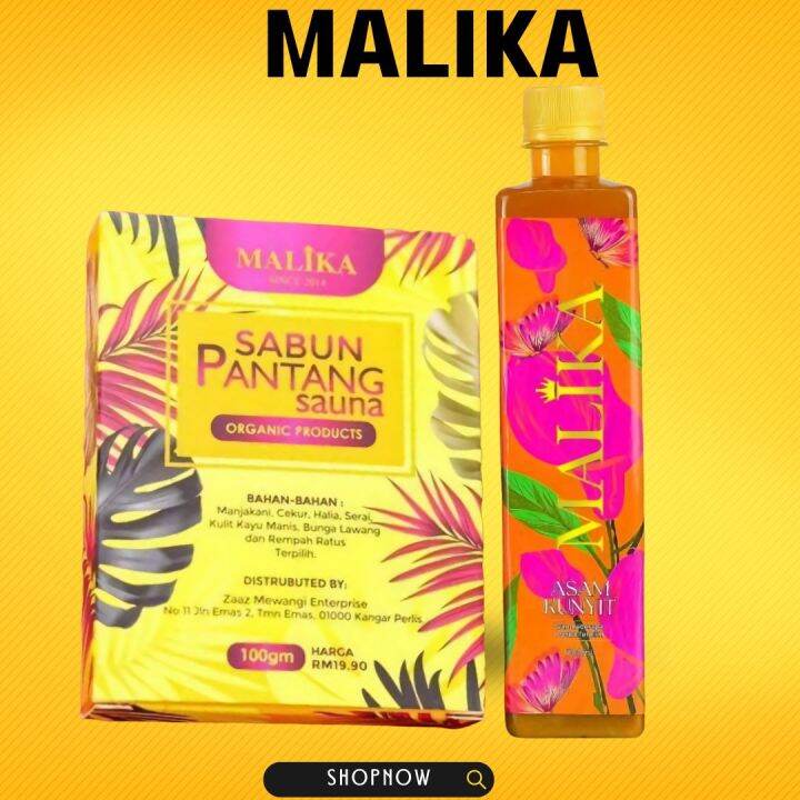 MALIKASABUN PANTANG SAUNA 100gmJUS ASAM KUNYIT 500ml READY STOCK