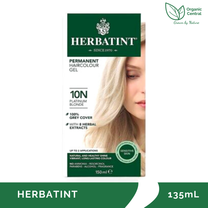 Herbatint Permanent Haircolor Gel 10N Platinum Blonde 135mL Lazada PH