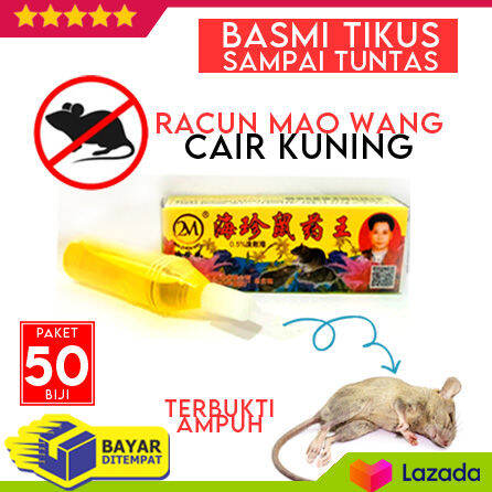 Paket Biji Racun Tikus Maowang Cair Kuning Mao Wang Obat Anti