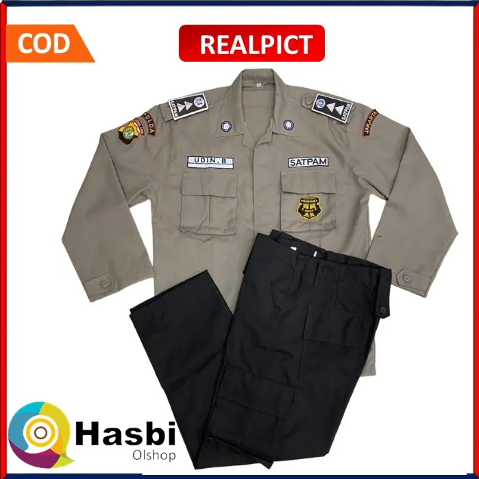 Baju Seragam Pdh Security Satpam Krem Coklat Baru Terbaru Setelan Dinas